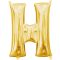 Arany Gold mini H betű fólia lufi 33 cm