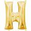 Arany Gold mini H betű fólia lufi 33 cm