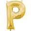 Arany Gold mini P betű fólia lufi 33 cm