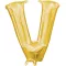 Arany Gold mini V betű fólia lufi 33 cm