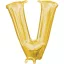 Arany Gold mini V betű fólia lufi 33 cm