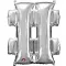 Ezüst Silver mini fólia lufi hashtag ikon 33 cm