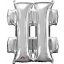 Ezüst Silver mini fólia lufi hashtag ikon 33 cm