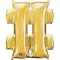 Arany Gold mini fólia lufi hashtag ikon 33 cm