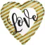 Love Gold fólia lufi 43 cm