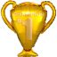 Gold Trophy, Arany trófea fólia lufi 71 cm