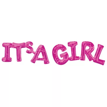 IT'S A Girl Pink fólia lufi 50 cm