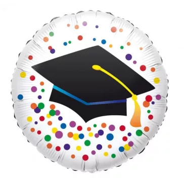 Ballagás Dots fólia lufi 43 cm