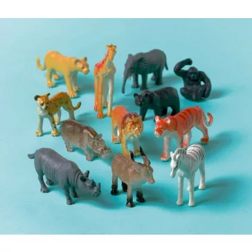 Dzsungel Wild műanyag figurák 12-os szett