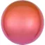 Színes Ombré gömb fólia lufi 40 cm