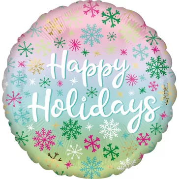 Happy Holiday Snowflakes fólia lufi 43 cm