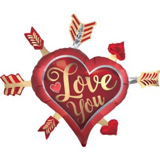I love You Arrows fólia lufi 86 cm