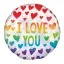 I love You Rainbow fólia lufi 43 cm