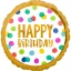 Happy Birthday Dots fólia lufi 43 cm