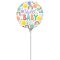 Színes Sweet baby mini fólia lufi 23 cm (WP)