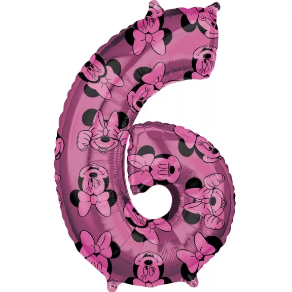 Disney Minnie Forever fólia lufi 6-os szám 66 cm Disney Minnie Forever fólia lufi 6-os szám 66 cm