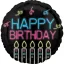 Happy Birthday Candle fólia lufi 43 cm
