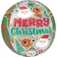 Merry Christmas Festive Friends gömb fólia lufi 40 cm