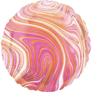 Rózsaszín Ombre Kör Fólia lufi 43 cm