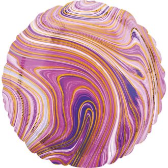 Lila Circle fólia lufi 43 cm