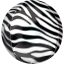 Zebra mintás Gömb fólia lufi 40 cm
