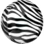 Zebra mintás Safari gömb fólia lufi 40 cm