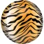 Tigris csíkos Safari gömb fólia lufi 40 cm