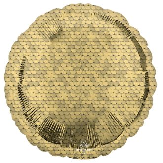 Arany Sequin mintás fólia lufi 43 cm