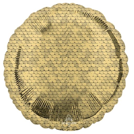 Arany Sequin mintás fólia lufi 43 cm