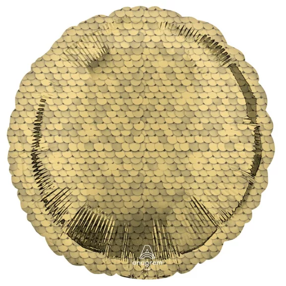 Arany Sequin mintás fólia lufi 43 cm Arany Sequin mintás fólia lufi 43 cm