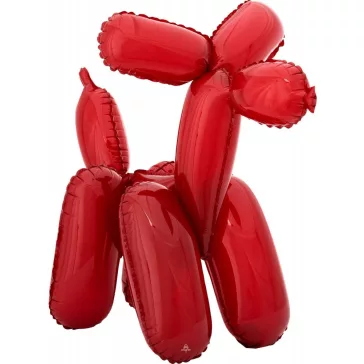Piros Red kutya fólia lufi 48 cm