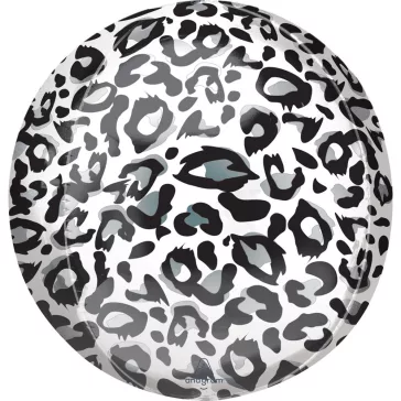 Leopárd mintás Safari gömb fólia lufi 40 cm