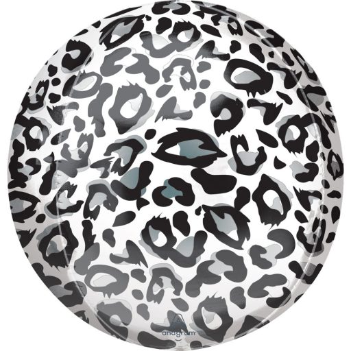 Leopárd mintás Safari gömb fólia lufi 40 cm