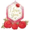 I Love You Rose fólia lufi 76 cm