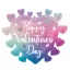 Happy Valentine's Day Ombre fólia lufi 68 cm