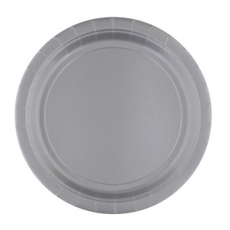 Ezüst Silver papírtányér 8 db-os 23 cm