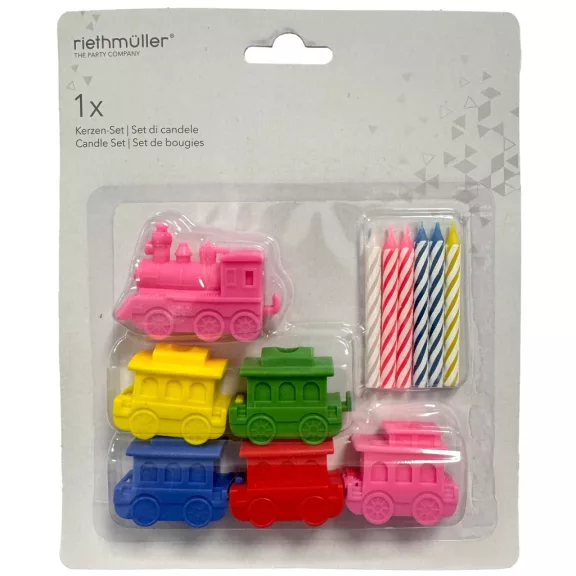 Vonat Colorful tortagyertya szett Vonat Colorful tortagyertya szett
