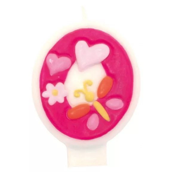 Virágos Butterfly számgyertya, tortagyertya 0-ás Virágos Butterfly számgyertya, tortagyertya 0-ás
