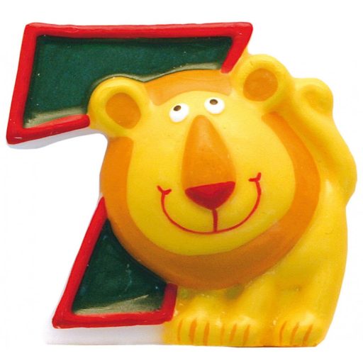 Szafari Lion tortagyertya, számgyertya 7-es