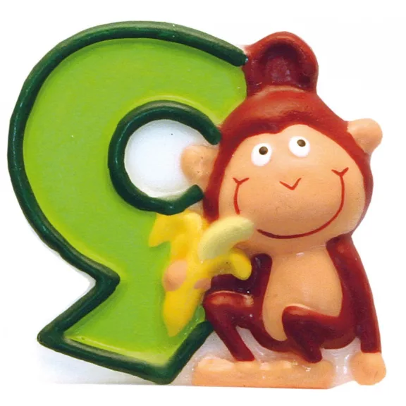 Szafari Monkey tortagyertya, számgyertya 9-es Szafari Monkey tortagyertya, számgyertya 9-es