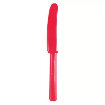 Piros Apple Red evőeszköz, kés - 10 darabos