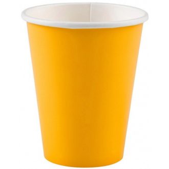Sárga Sunshine Yellow papír pohár 8 db-os 250 ml