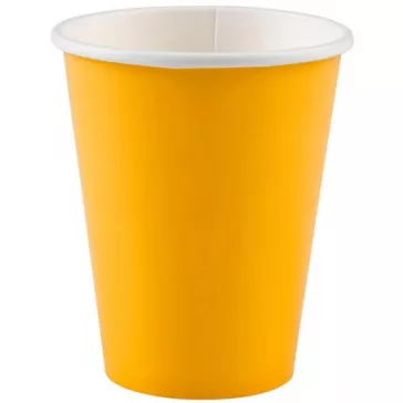 Sárga Sunshine Yellow papír pohár 8 db-os 250 ml