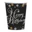 Happy Birthday Gold papír pohár 8 db-os 250 ml
