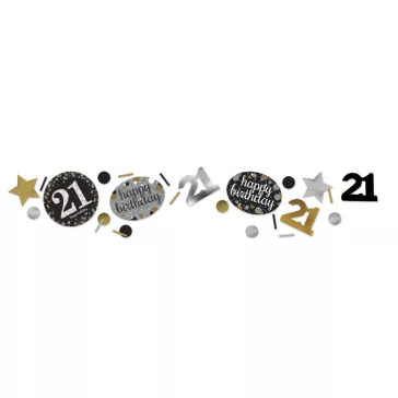Happy Birthday Gold 21 konfetti