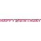 Happy Birthday Pink 18 hologramos felirat 213 cm