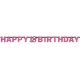 Happy Birthday Pink 18 hologramos felirat 213 cm