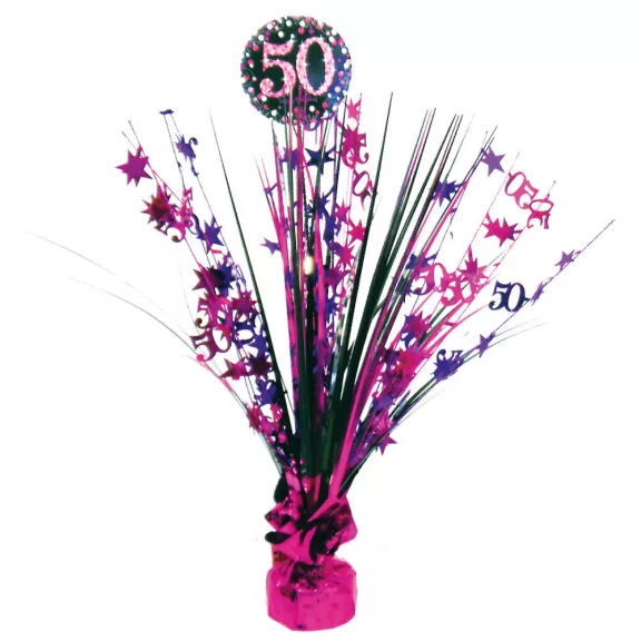 Happy Birthday Pink 50 asztaldísz 45,7 cm Happy Birthday Pink 50 asztaldísz 45,7 cm