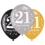 Happy Birthday 21 Gold léggömb, lufi 6 db-os 11 inch (27,5 cm)