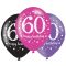 Happy Birthday 60 Pink léggömb, lufi 6 db-os 11 inch (27,5 cm)